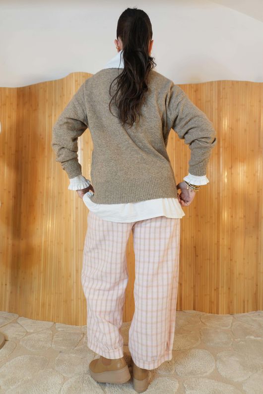 Elle V Knit Mocha Marl